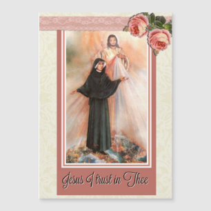 St Faustina 5"" carte x7 magnétique mince