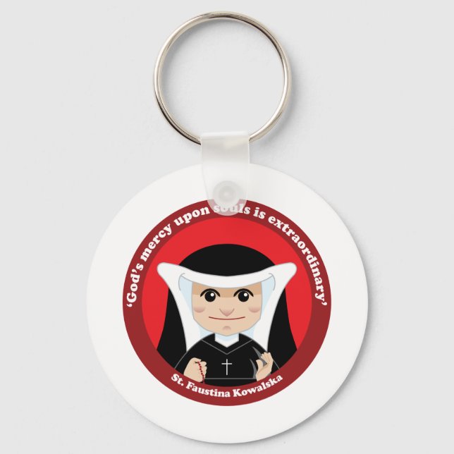 St. Faustina Kowalska Keychain (Front)