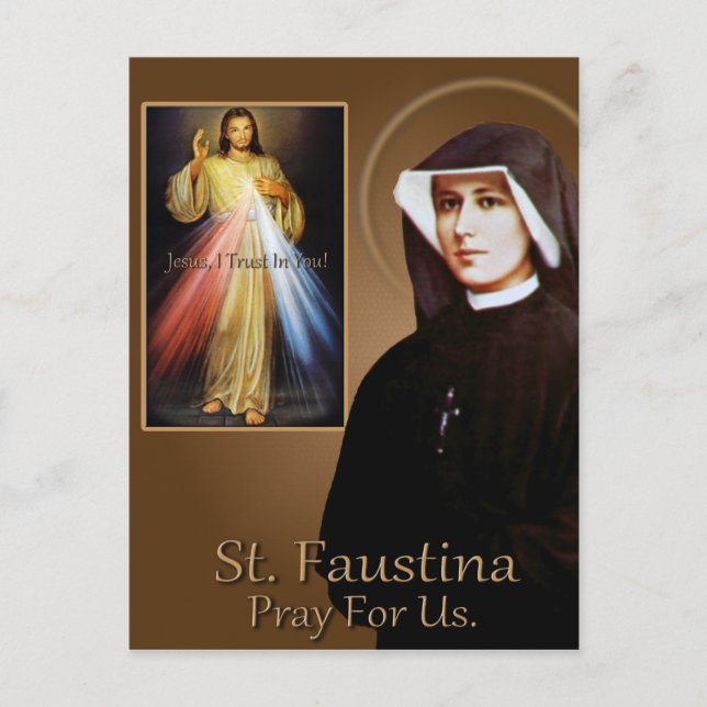ST FAUSTINA POSTCARD (Front)