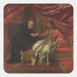St. Filippo Neri Curing Pope Clemente VIII Square Sticker