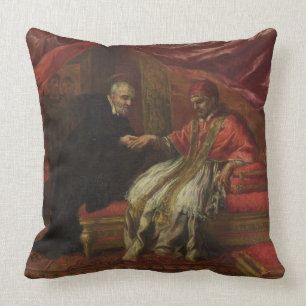St. Filippo Neri Curing Pope Clemente VIII Throw Pillow