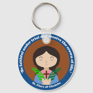 St. Flora of Córdoba Keychain
