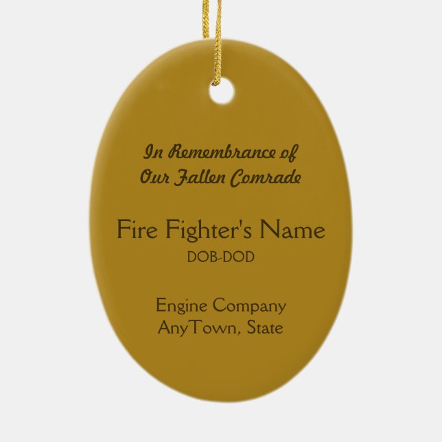 St. Florian of Lorch (PM 03) Ceramic Ornament (Back)