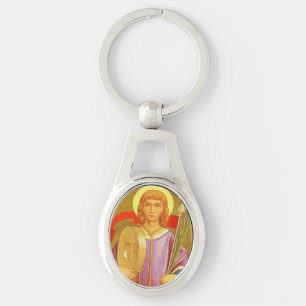 St. Florian of Lorch (PM 03) Oval Metal Keychain