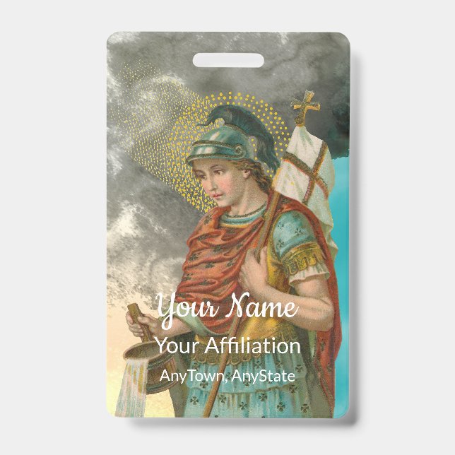 St. Florian with Bucket (Both; M 019) Badge (Front)
