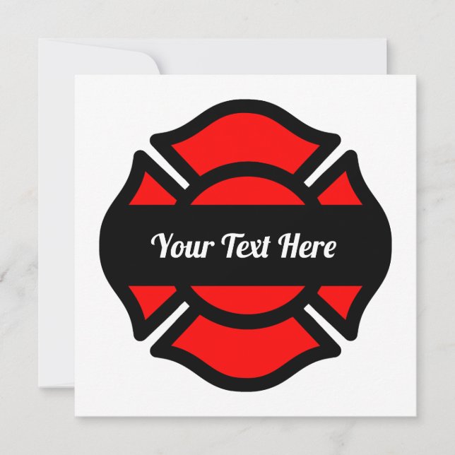 St. Florian's Cross Square Blank Greeting Card (Front)