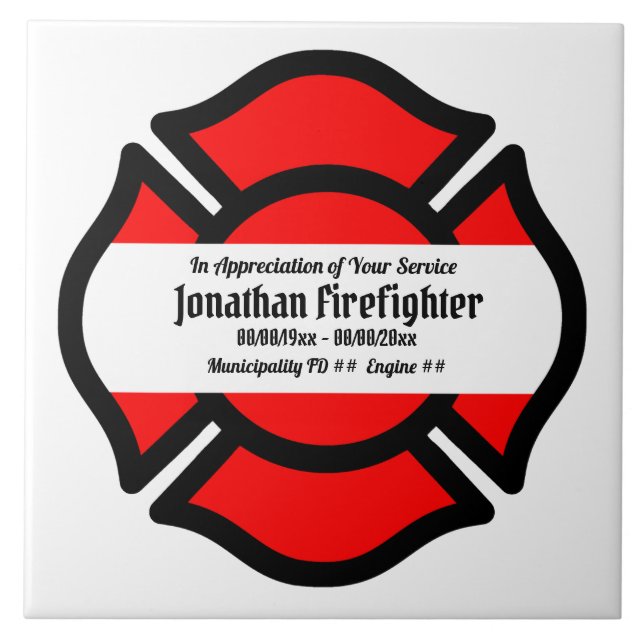 St. Florian's Cross (Style 2) Tile (Front)