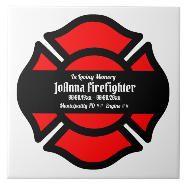 St. Florian's Cross (Style 3) Tile (Front)