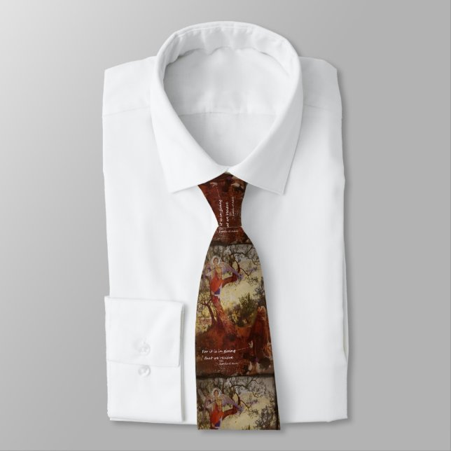 St Frances Angel and Birds Tie (Tied)
