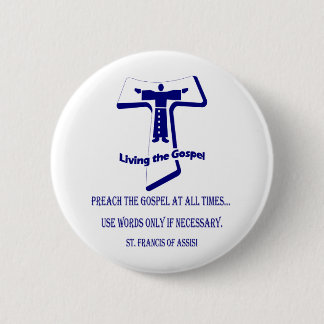St Francis 2 Inch Round Button