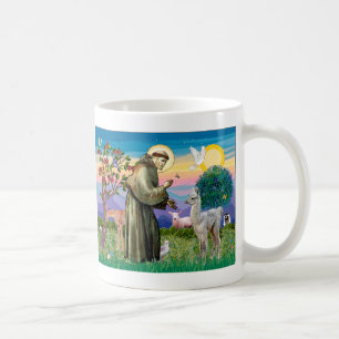 St Francis and Llama Baby Coffee Mug