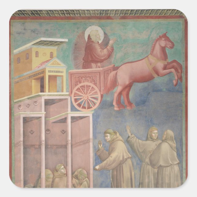 St. Francis Appears to His Companions Square Sticker (Front)