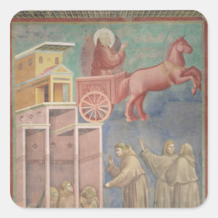 St. Francis Appears to His Companions Square Sticker