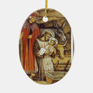 St Francis at the Nativity, mug key chain iPhone Ceramic Ornament