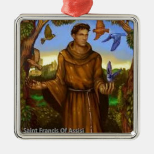 St Francis avec les oiseaux, le bel ornement ou le