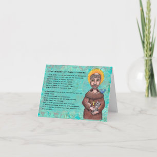 St Francis de carte pour notes d'Assisi