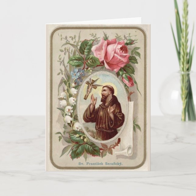 St Francis de la carte de voeux d'Assisi w/prayer (Devant)