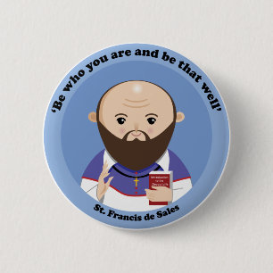 St. Francis de Sales 2 Inch Round Button