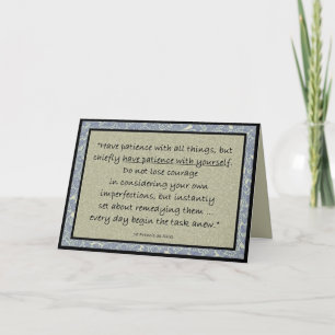 St. Francis de Sales quote inspirational card