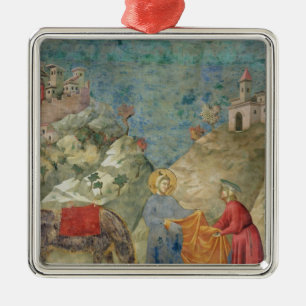 St. Francis Gives his Coat to a Stranger Metal Ornament