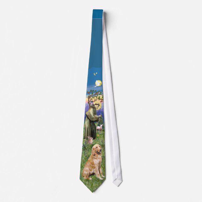St Francis - Golden Retriever Tie (Front)