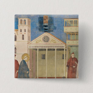 St. Francis Honoured by a Simple Man, 1297-99 2 Inch Square Button