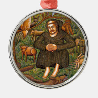 St. Francis in the Forest Gift, Key Chain Mug More Metal Ornament
