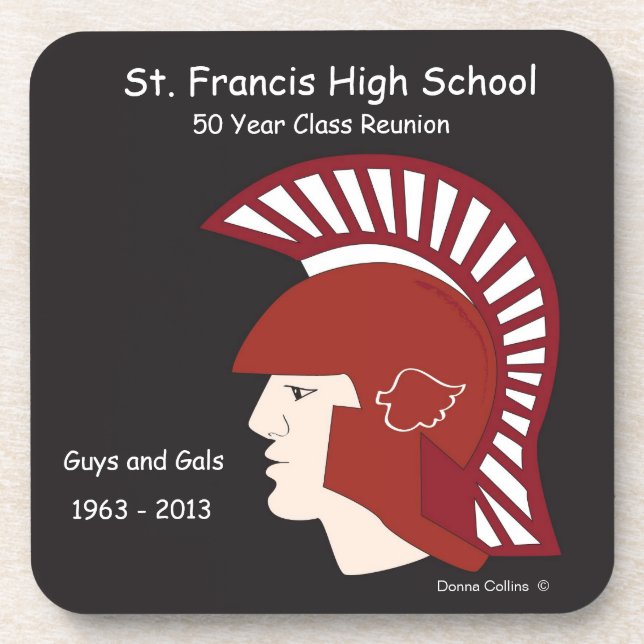 St Francis Logo class reunion Coaster (Front)