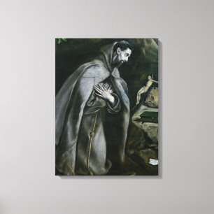 St. Francis of Assisi, 1580-95 Canvas Print