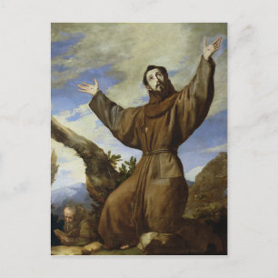 St. Francis of Assisi  1642 Postcard