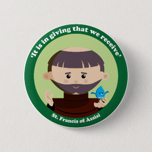 St. Francis of Assisi 2 Inch Round Button