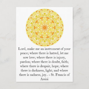 St. Francis of Assisi about FAITH Postcard