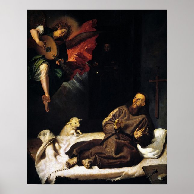 St Francis of Assisi Angel Visitation Poster (Front)