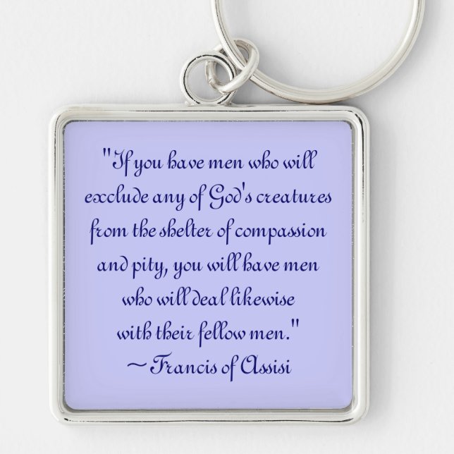 St. Francis of Assisi Animal Compassion Keychain (Front)
