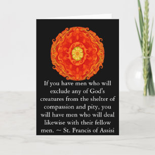 St. Francis of Assisi animal rights quote Card