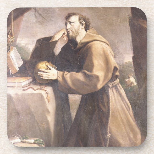 St. Francis of Assisi at Prayer Coaster (Front)