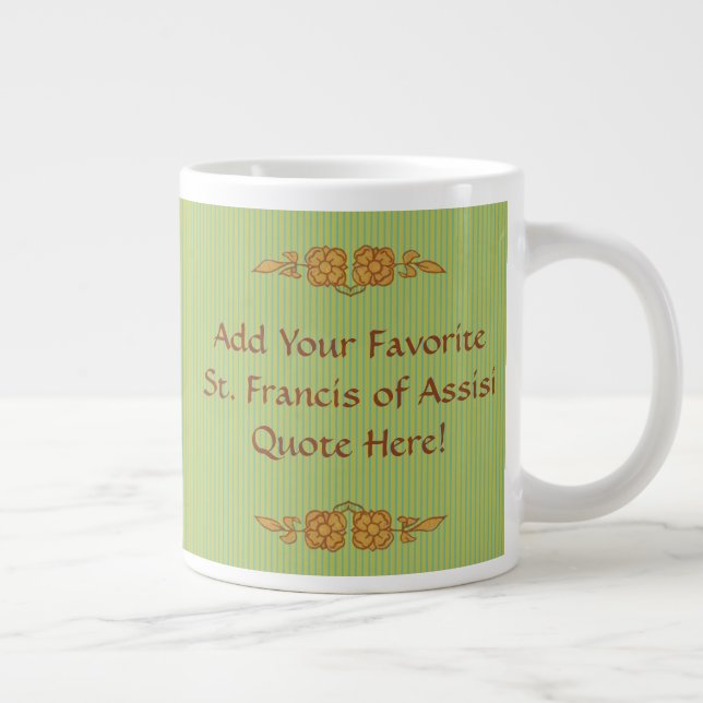 St. Francis of Assisi (BK 002) Large Coffee Mug (Right)
