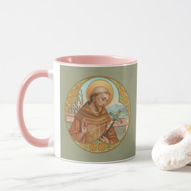 St. Francis of Assisi (BK 002) Mug (With Donut)