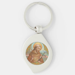 St. Francis of Assisi (BK 002) Swirl Keychain