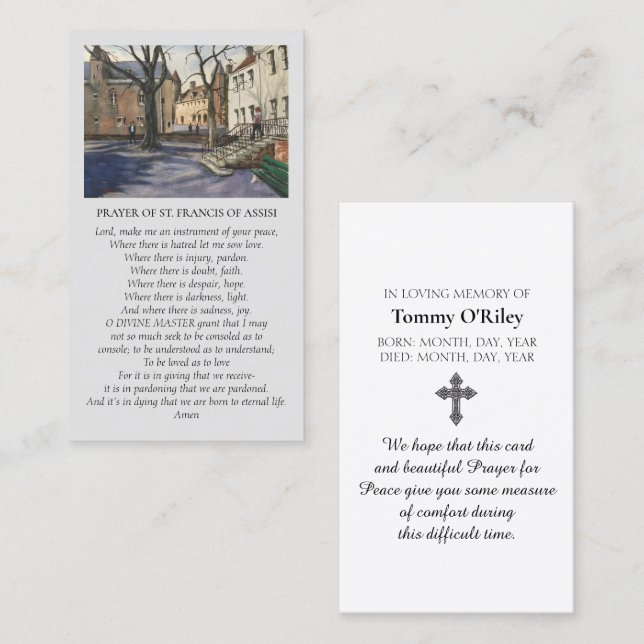St. Francis of Assisi Bruges Scenic View Business Card (Front/Back)