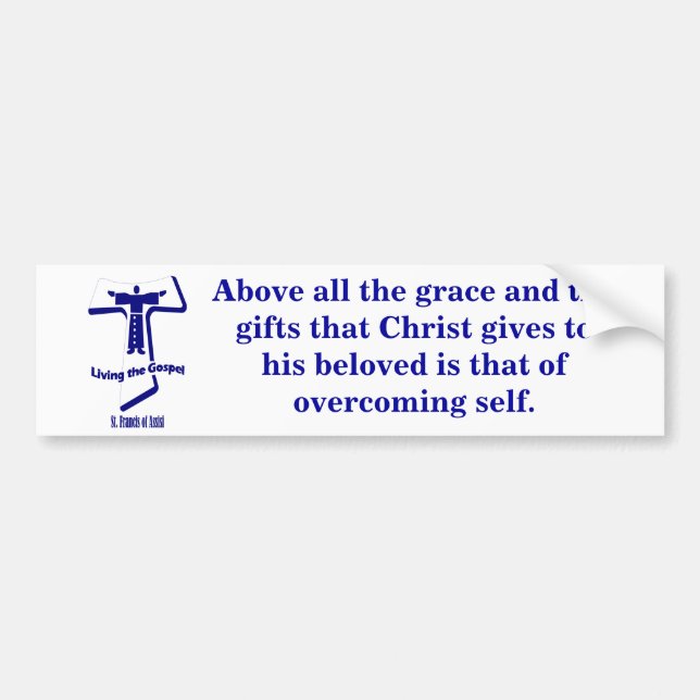 St Francis of Assisi Bumper Sticker (Front)