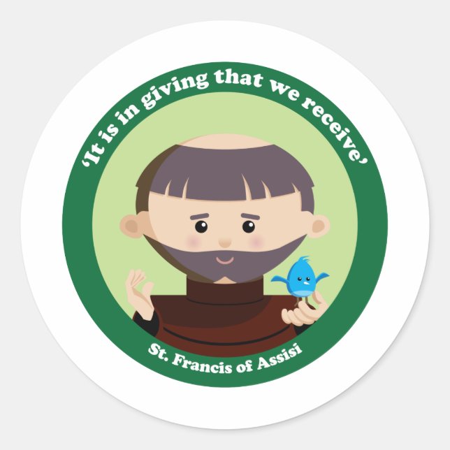 St. Francis of Assisi Classic Round Sticker (Front)