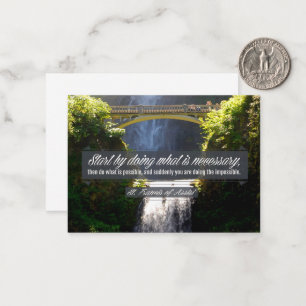 St Francis of Assisi Inspirational Quote "Doing" Card