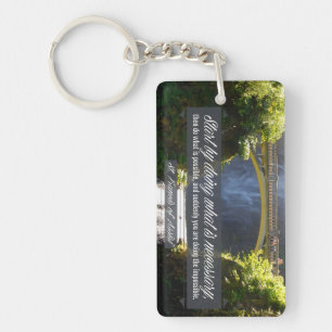 St Francis of Assisi Inspirational Quote "Doing" Keychain