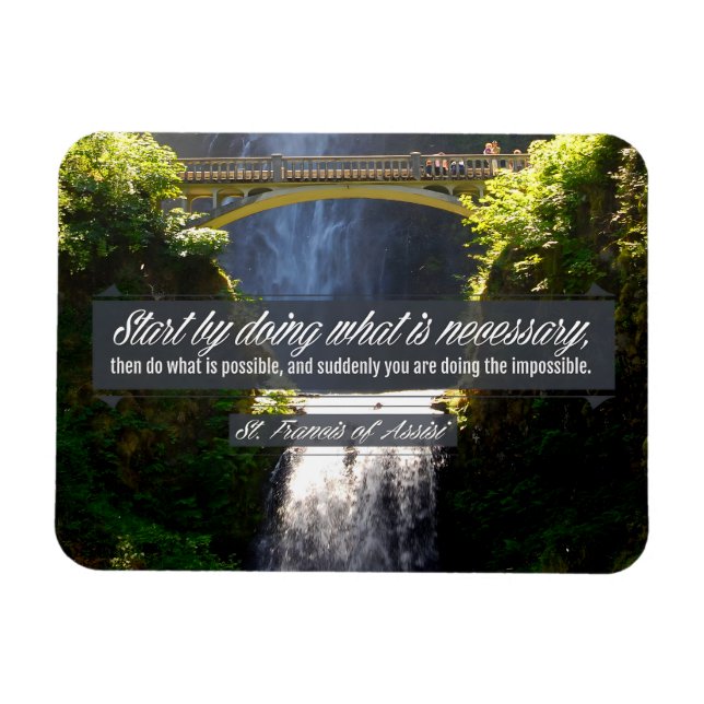 St Francis of Assisi Inspirational Quote "Doing" Magnet (Horizontal)