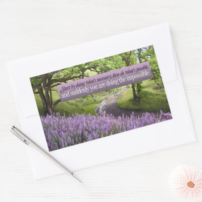 St Francis of Assisi Inspirational Quote Possible Sticker (Envelope)