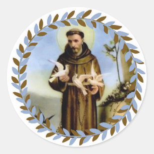 St. Francis of Assisi Patron Saint of Animals Classic Round Sticker