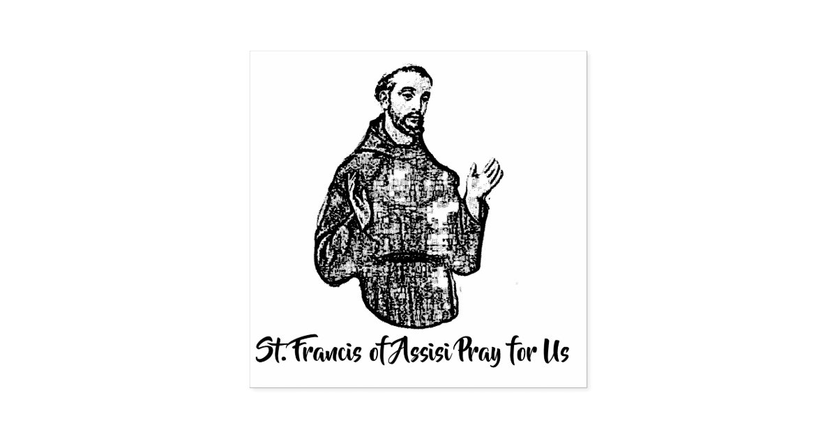 St. Francis of Assisi Patron Saint of Animals Rubber Stamp | Zazzle