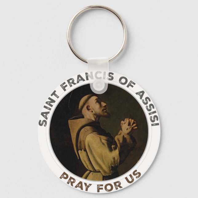 St. Francis of Assisi Pray for Us Keychain (Front)
