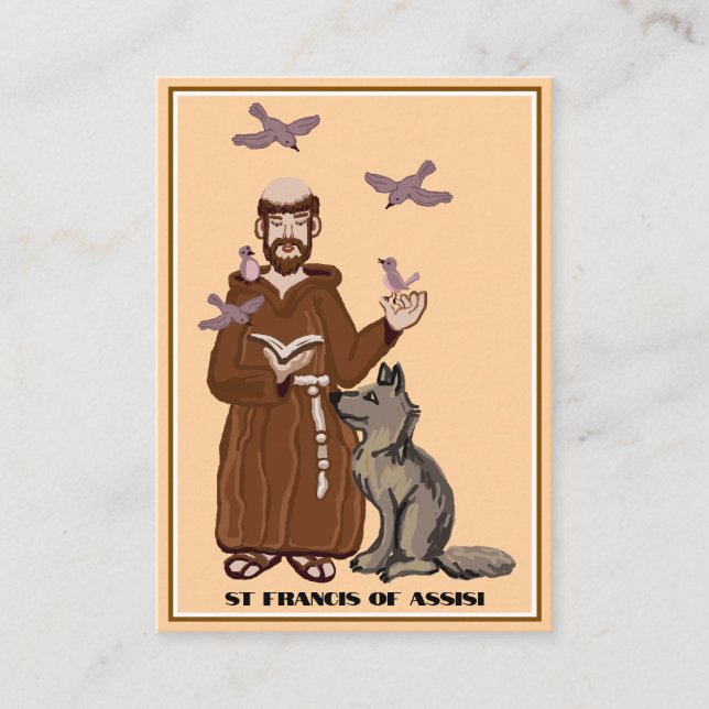 St Francis of Assisi prayer card (Front)